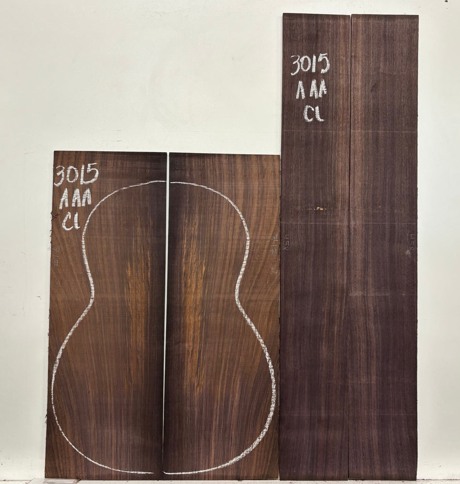 East Indian Rosewood Classical AAA Grade Guitar Back & Side Set #3015 - Exotic Wood Zone