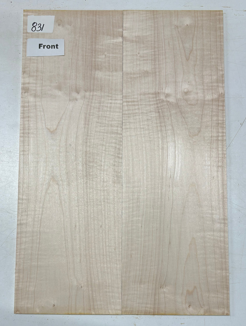 Table de guitare en érable ondé - 21" x 7-1/8" x 1/4" #831