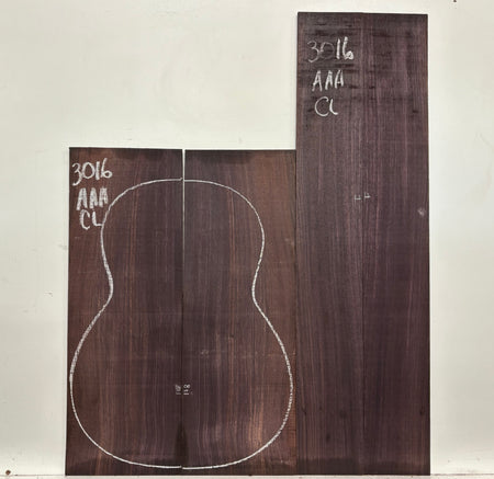 East Indian Rosewood Classical AAA Grade Guitar Back & Side Set #3016 - Exotic Wood Zone