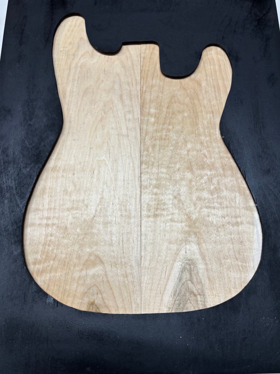 Table d'harmonie en érable ondé flammé pour guitare - 21" x 7-1/8" x 1/4" #832