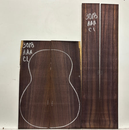 East Indian Rosewood Classical AAA Grade Guitar Back & Side Set #3018 - Exotic Wood Zone