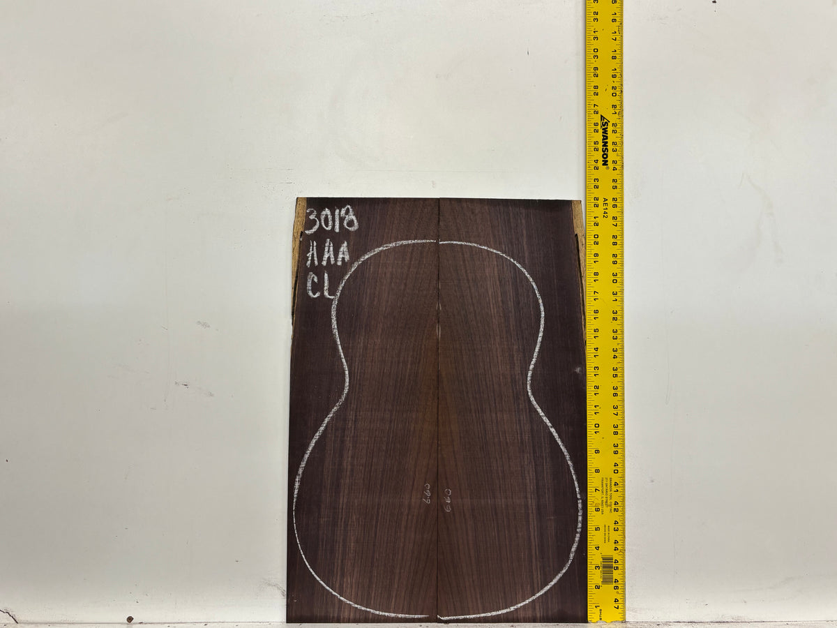 East Indian Rosewood Classical AAA Grade Guitar Back & Side Set #3018 - Exotic Wood Zone