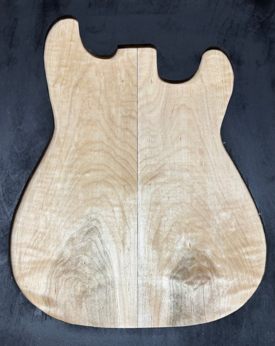 Table d'harmonie en érable moucheté flammé pour guitare - 21" x 7-1/8" x 1/4" #833