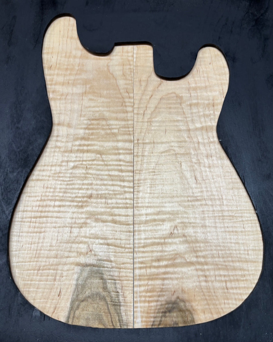Table d'harmonie guitare en érable ondé flammé – 21" x 7-1/8" x 1/4" #834