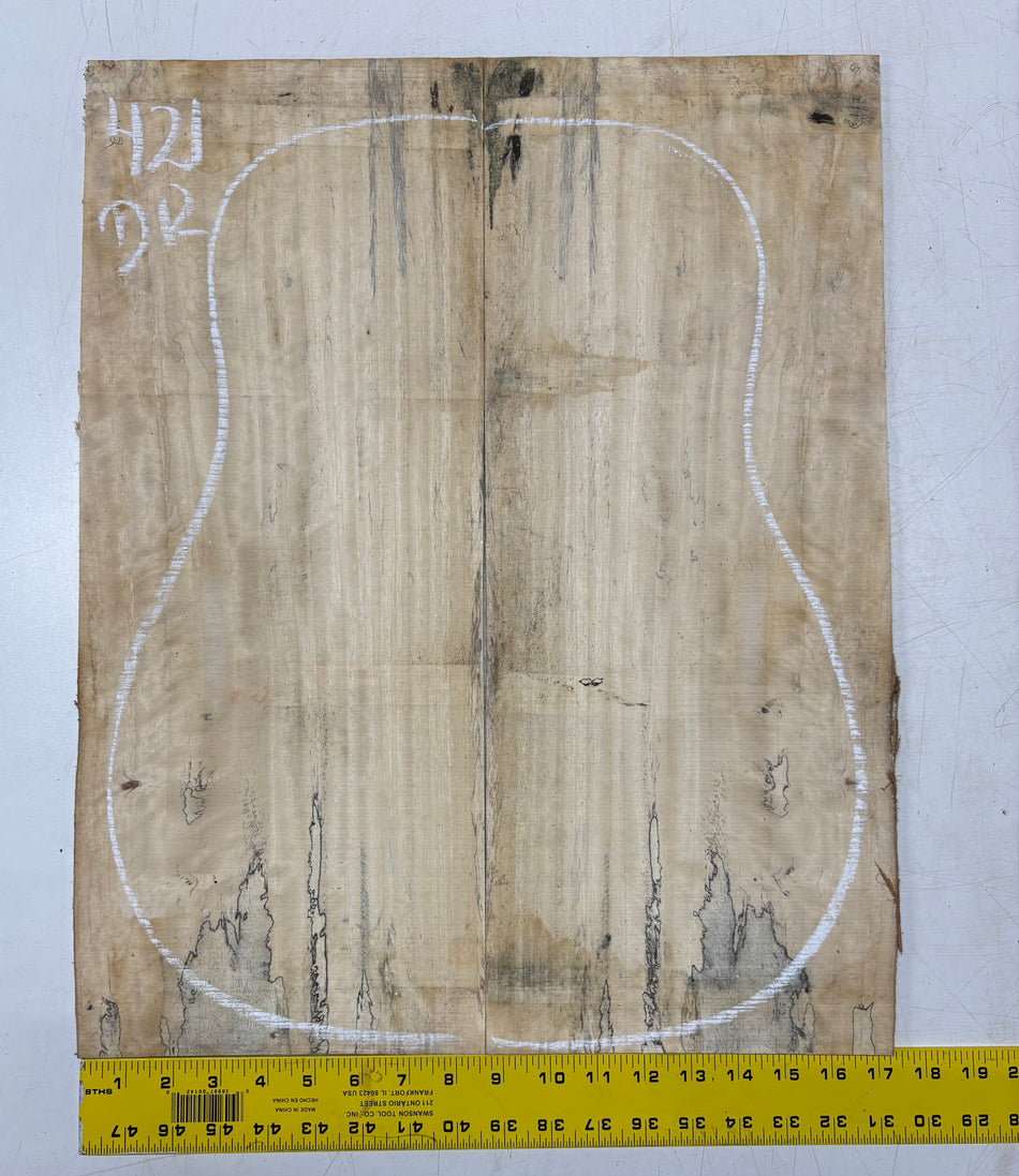Spalted Tamarind Dreadnought Guitar Back & Side Set #421