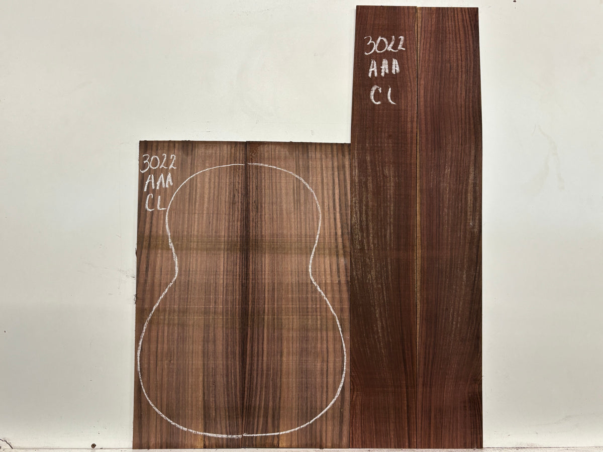 East Indian Rosewood Classical AAA Grade Guitar Back & Side Set #3022 - Exotic Wood Zone