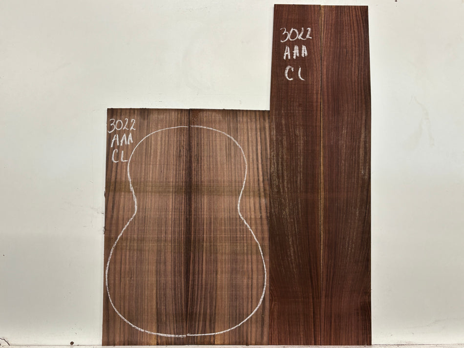 East Indian Rosewood Classical AAA Grade Guitar Back & Side Set #3022 - Exotic Wood Zone