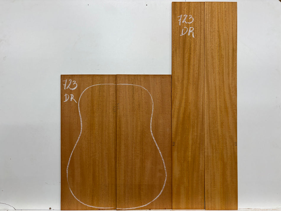 Mahogany Dreadnought Guitar Back & Side Set #723