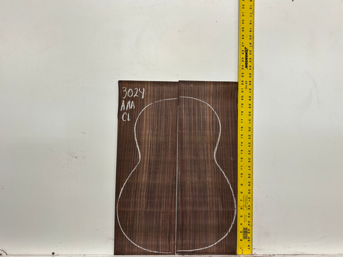 East Indian Rosewood Classical AAA Grade Guitar Back & Side Set #3024 - Exotic Wood Zone