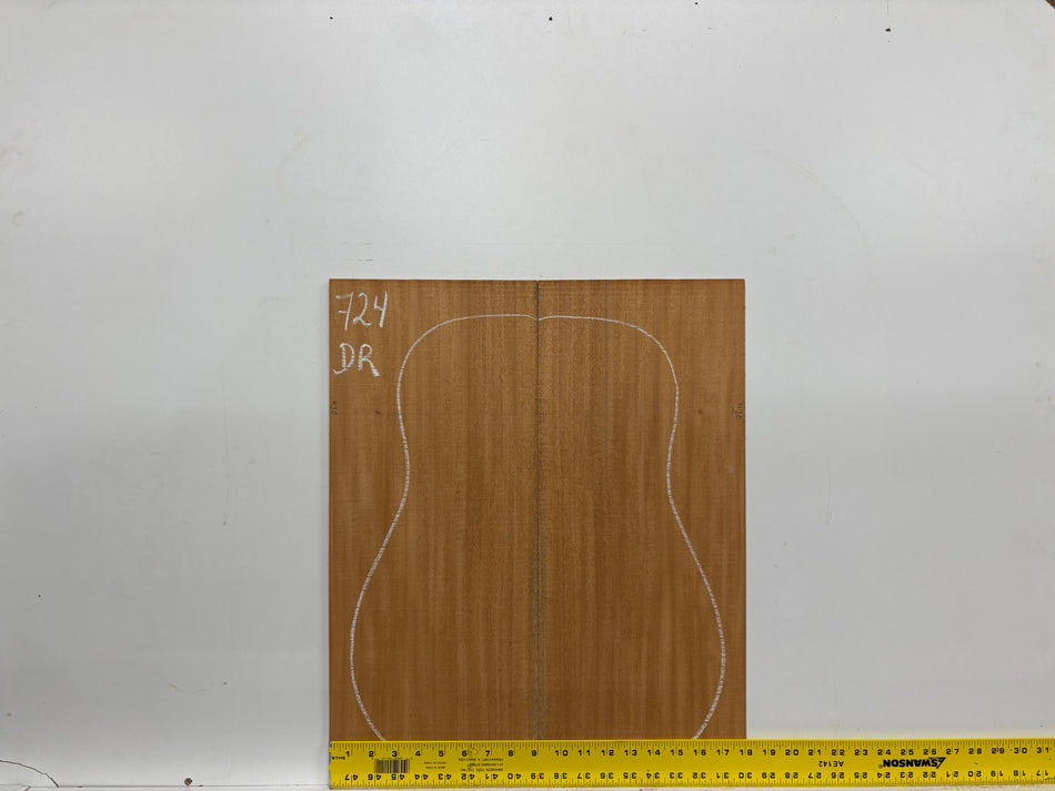 Mahogany Dreadnought Guitar Back & Side Set #724