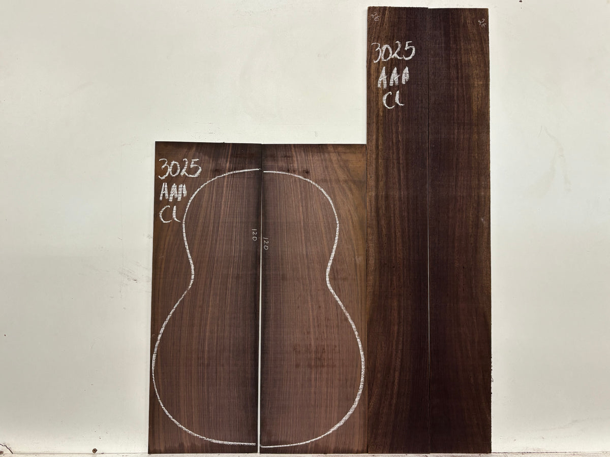 East Indian Rosewood Classical AAA Grade Guitar Back & Side Set #3025 - Exotic Wood Zone