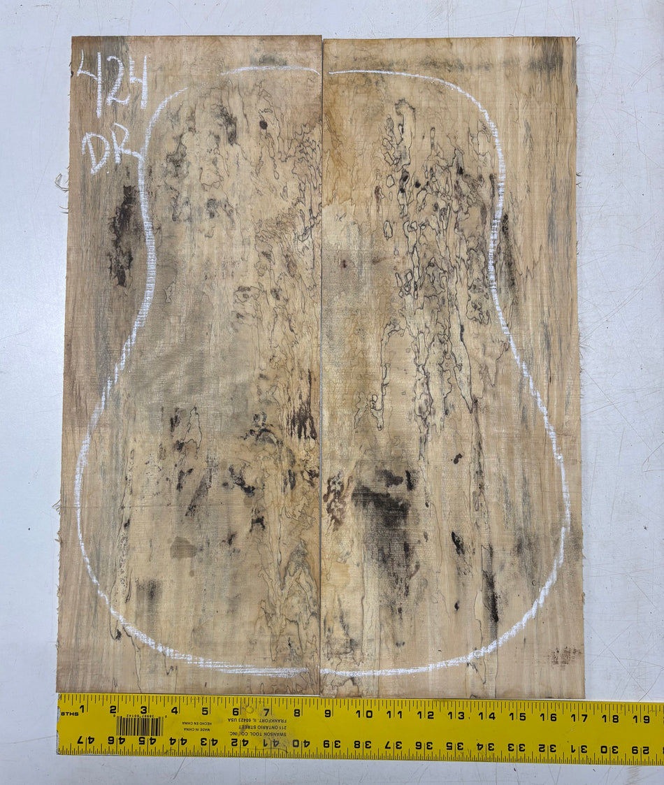 Spalted Tamarind Dreadnought Guitar Back & Side Set #424