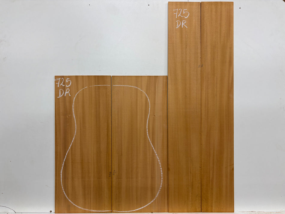 Mahogany Dreadnought Guitar Back & Side Set #725