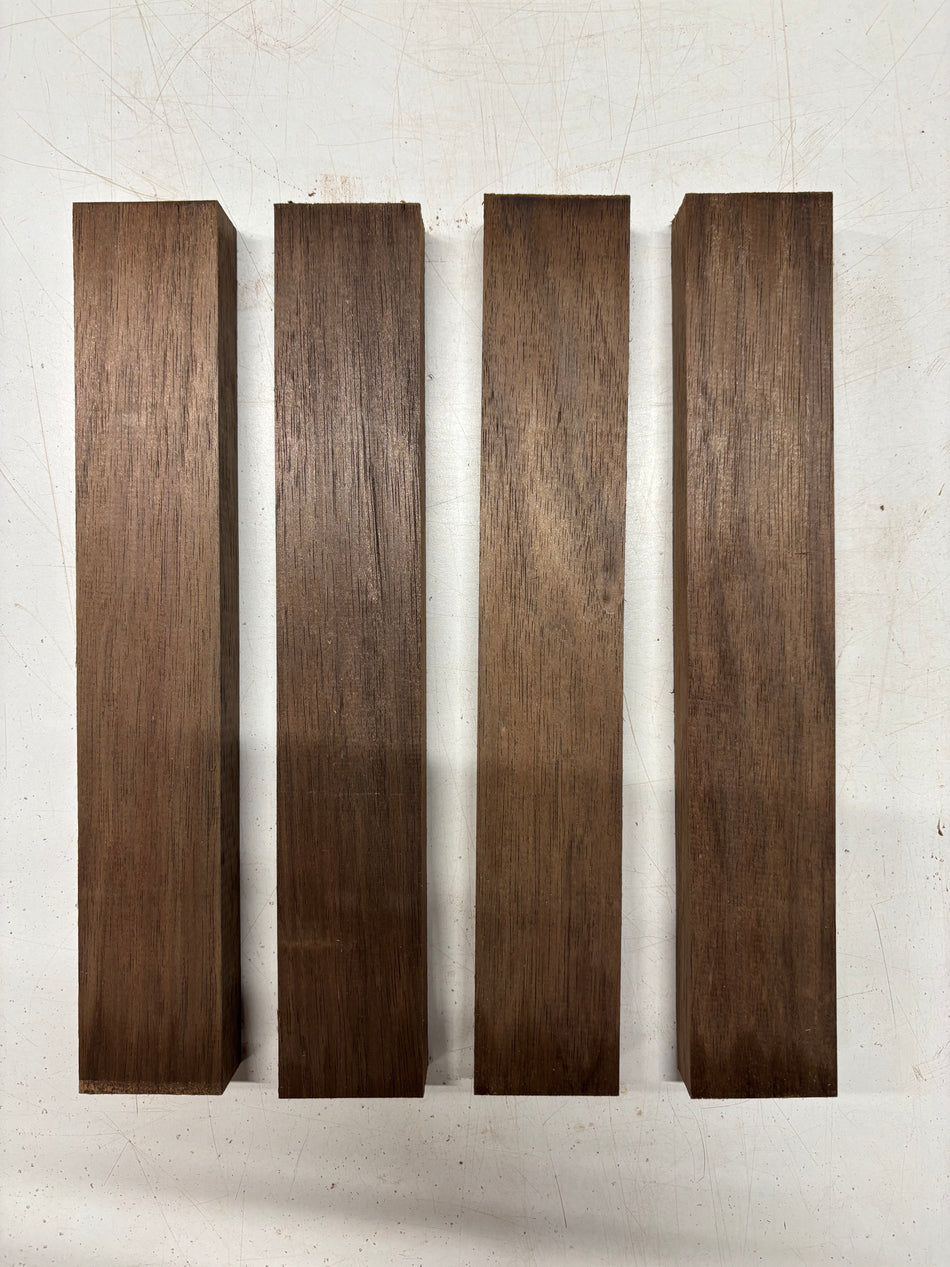 4 Pack, Peruvian Walnut Thin Stock Lumber  12"x2"x1"#6253