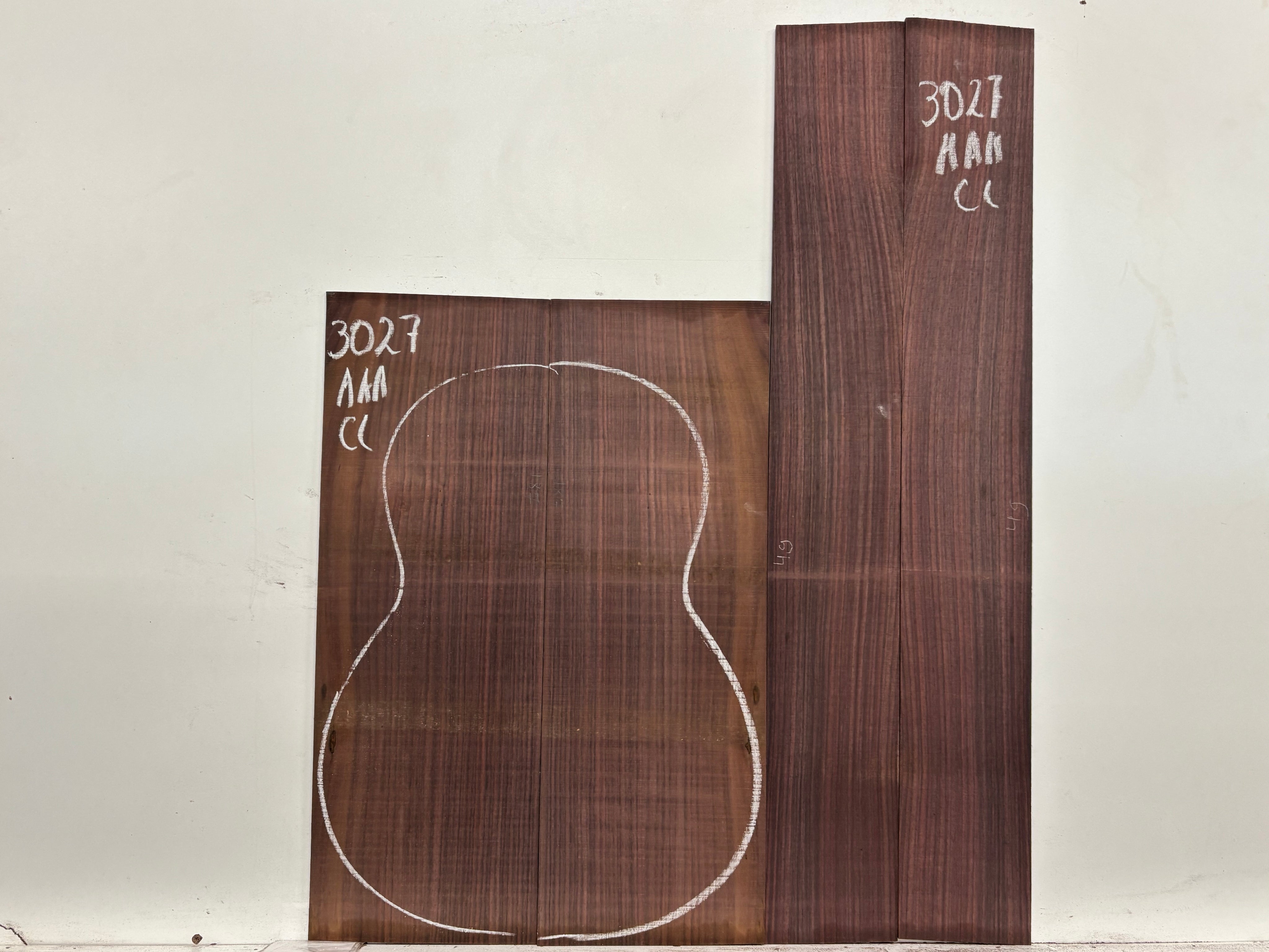 East Indian Rosewood Classical AAA Grade Guitar Back & Side Set #3027 - Exotic Wood Zone