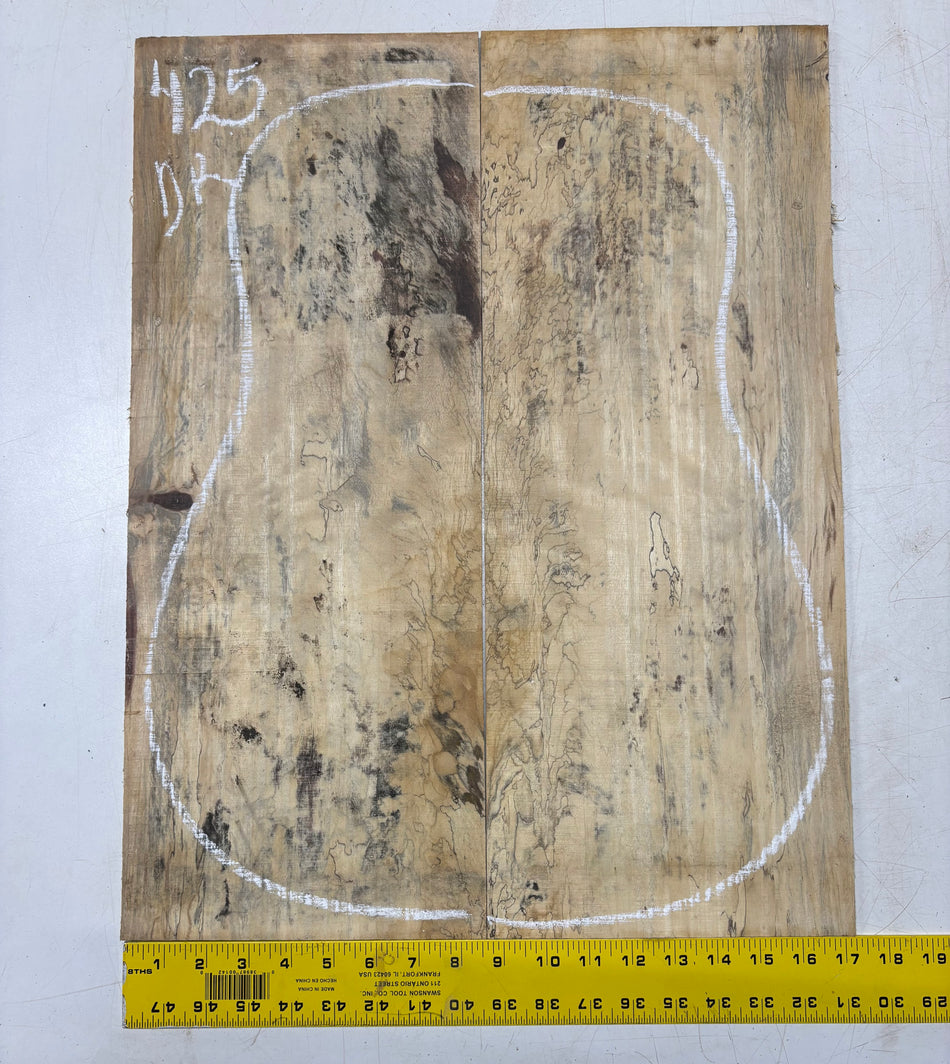 Spalted Tamarind Dreadnought Guitar Back & Side Set #425
