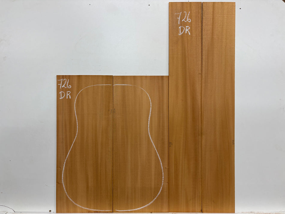 Mahogany Dreadnought Guitar Back & Side Set #726