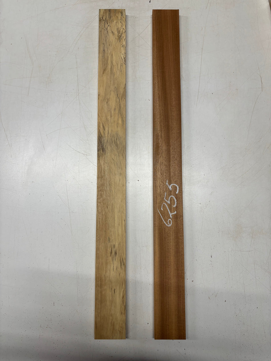 2 Pack, 2 Species Sapele + Tamarind Thin Stock Lumber 30-1/2"x2-5/8"x3/4"#6255