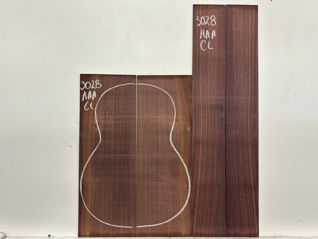 East Indian Rosewood Classical AAA Grade Guitar Back & Side Set #3028 - Exotic Wood Zone