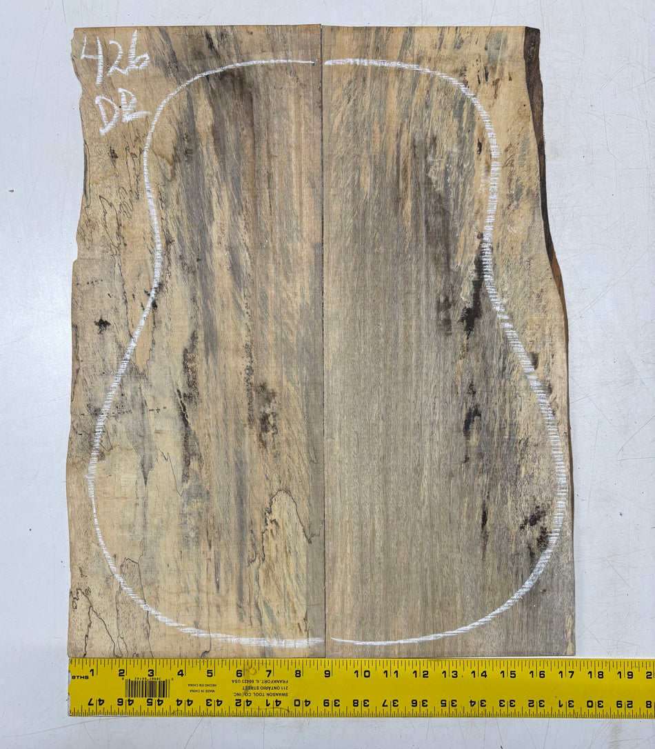 Spalted Tamarind Dreadnought Guitar Back & Side Set #426