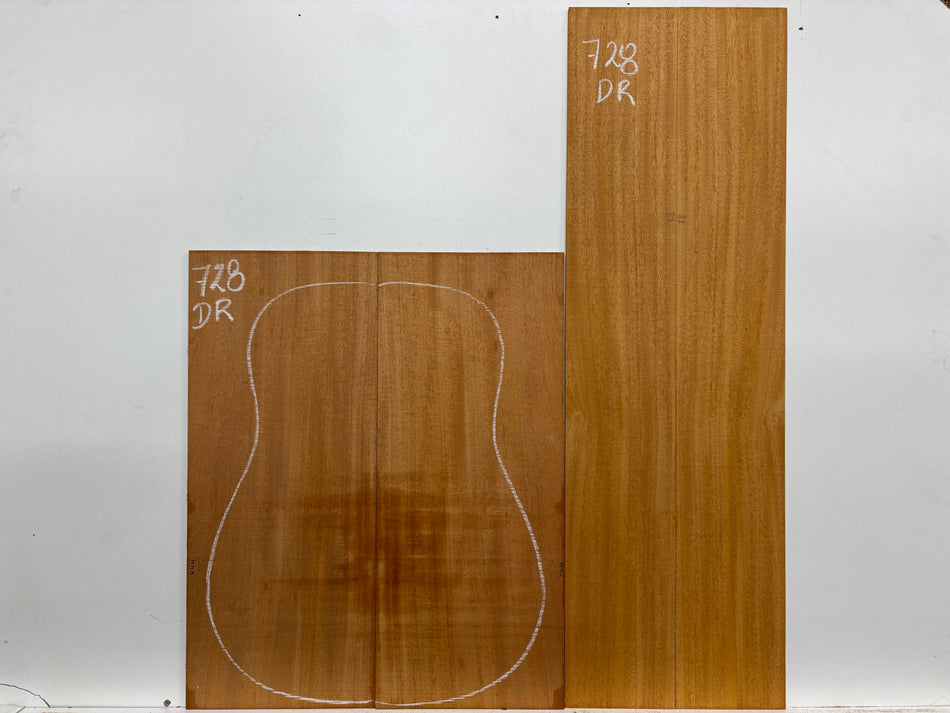 Mahogany Dreadnought Guitar Back & Side Set #728
