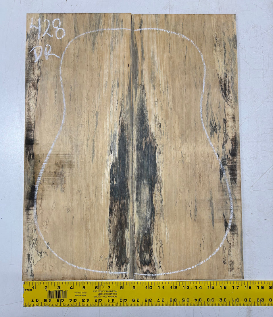 Spalted Tamarind Dreadnought Guitar Back & Side Set #428