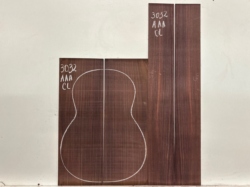 East Indian Rosewood Classical AAA Grade Guitar Back & Side Set #3032 - Exotic Wood Zone