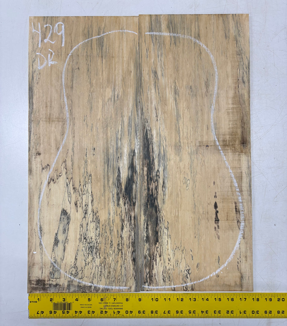 Spalted Tamarind Dreadnought Guitar Back & Side Set #429