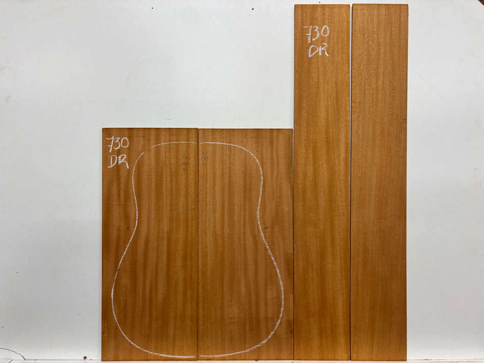 Mahogany Dreadnought Guitar Back & Side Set #730