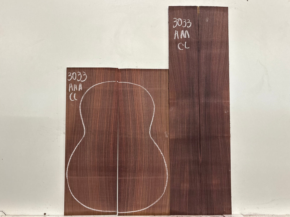 East Indian Rosewood Classical AAA Grade Guitar Back & Side Set #3033 - Exotic Wood Zone
