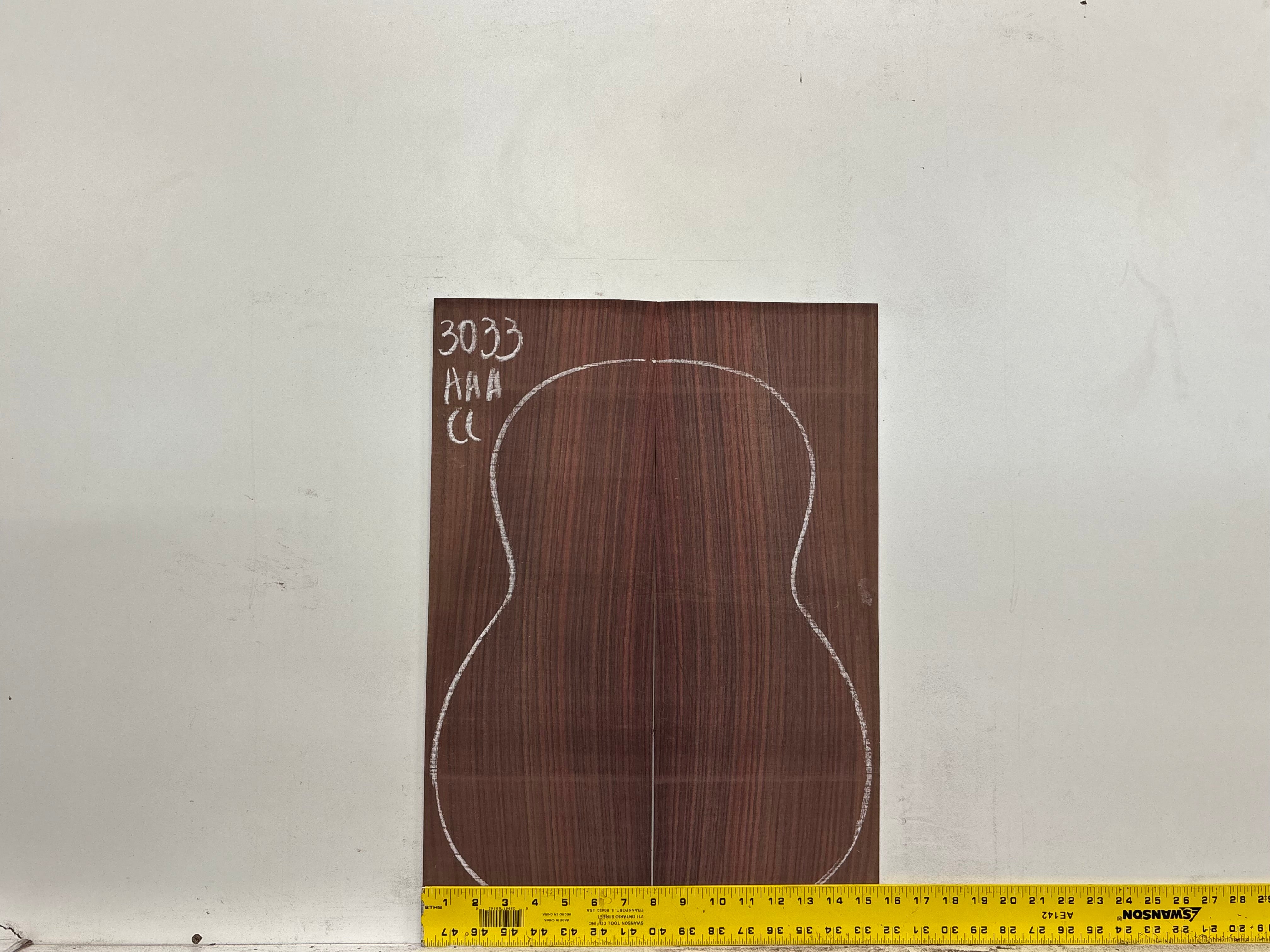 East Indian Rosewood Classical AAA Grade Guitar Back & Side Set #3033 - Exotic Wood Zone
