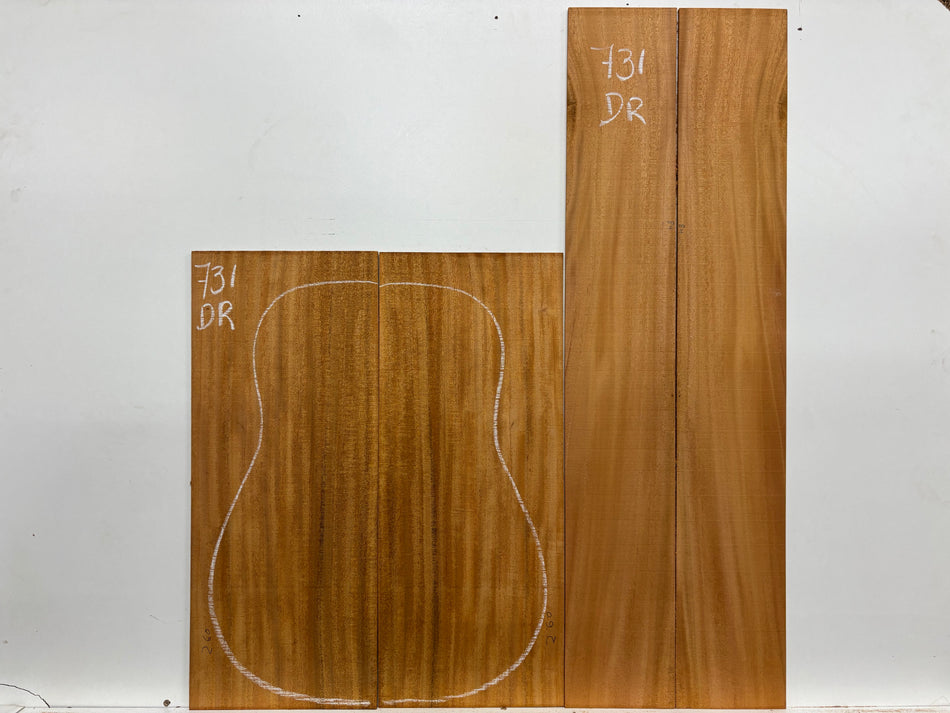 Mahogany Dreadnought Guitar Back & Side Set #731