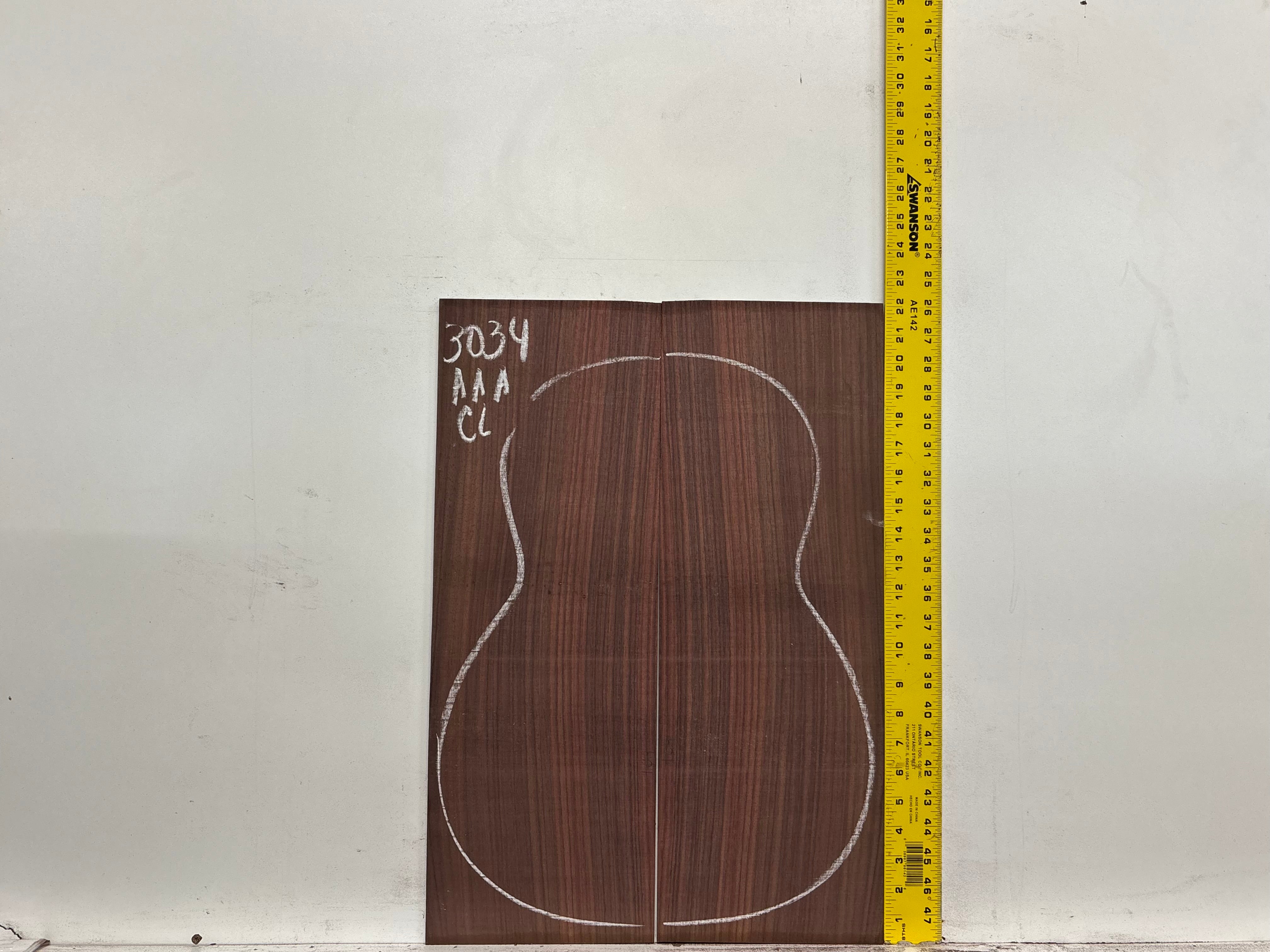 East Indian Rosewood Classical AAA Grade Guitar Back & Side Set #3034 - Exotic Wood Zone