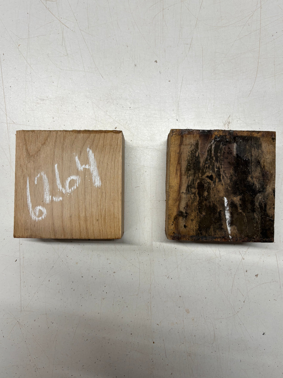 2 Pack, 2 Species Red Alder + Red Tamarind Bowl Blanks 4"x4"x2"#6264