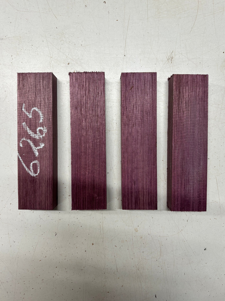 4 Pack, Purpleheart Knife Blanks 6"x1-1/2"x1"#6265