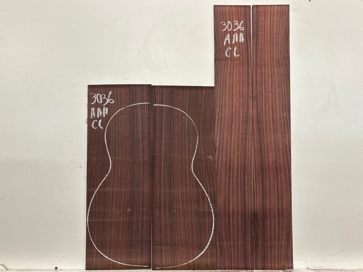 East Indian Rosewood Classical AAA Grade Guitar Back & Side Set #3036 - Exotic Wood Zone