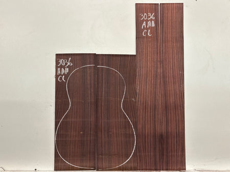 East Indian Rosewood Classical AAA Grade Guitar Back & Side Set #3036 - Exotic Wood Zone