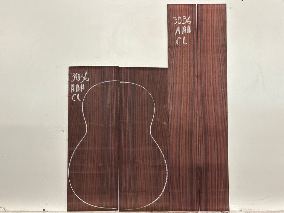 East Indian Rosewood Classical AAA Grade Guitar Back & Side Set #3036 - Exotic Wood Zone