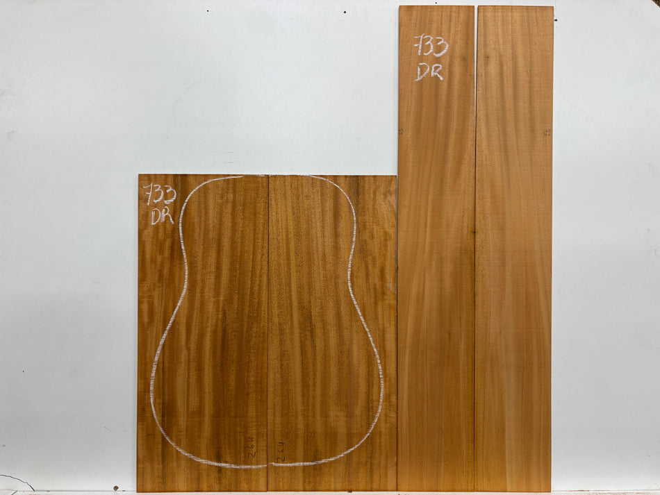 Mahogany Dreadnought Guitar Back & Side Set #733