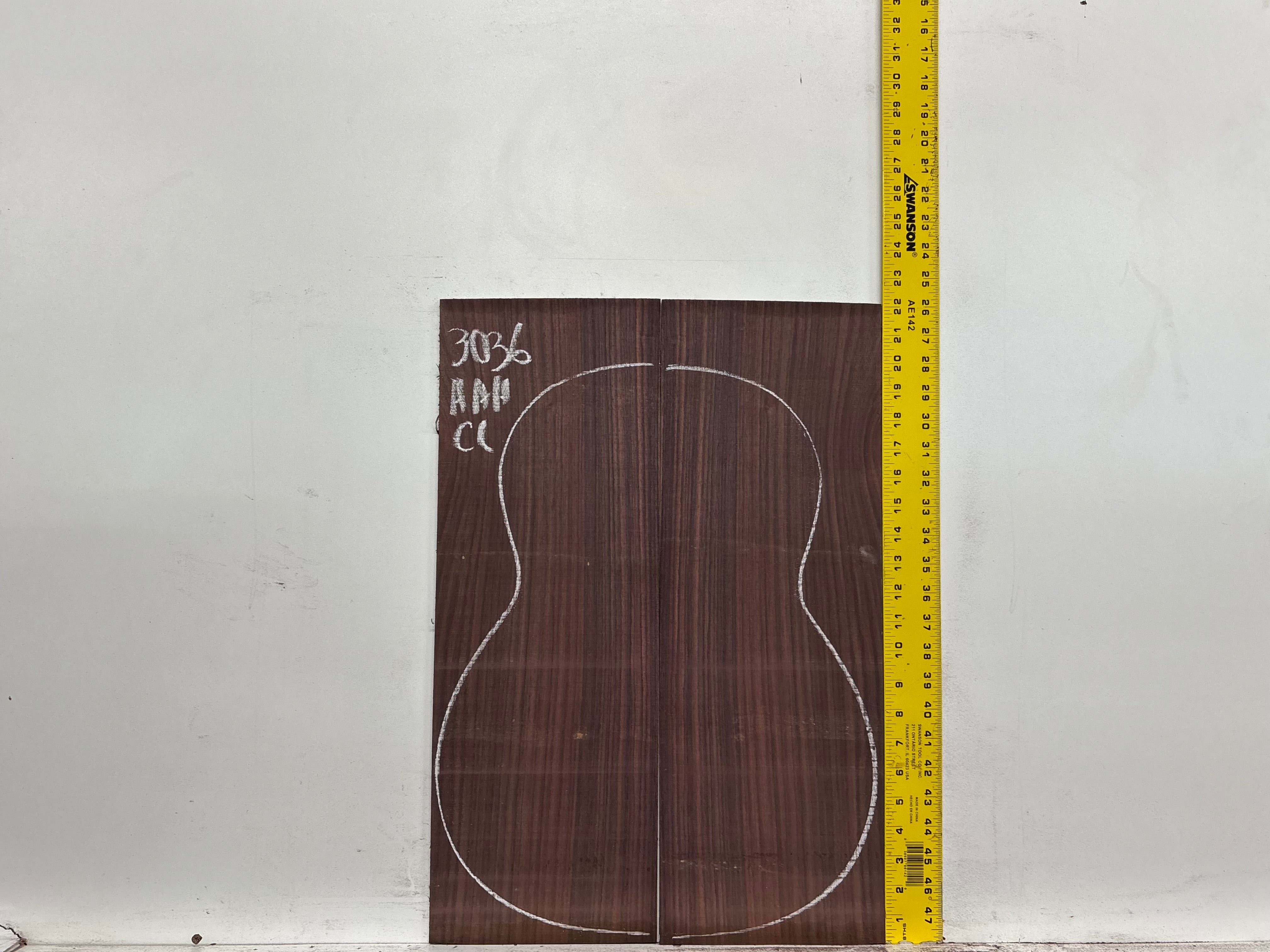 East Indian Rosewood Classical AAA Grade Guitar Back & Side Set #3036 - Exotic Wood Zone