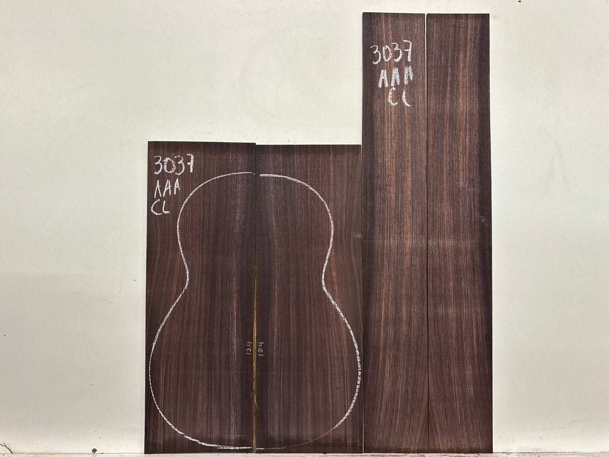 East Indian Rosewood Classical AAA Grade Guitar Back & Side Set #3037 - Exotic Wood Zone