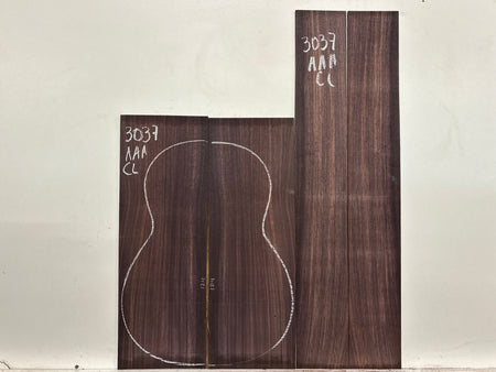 East Indian Rosewood Classical AAA Grade Guitar Back & Side Set #3037 - Exotic Wood Zone