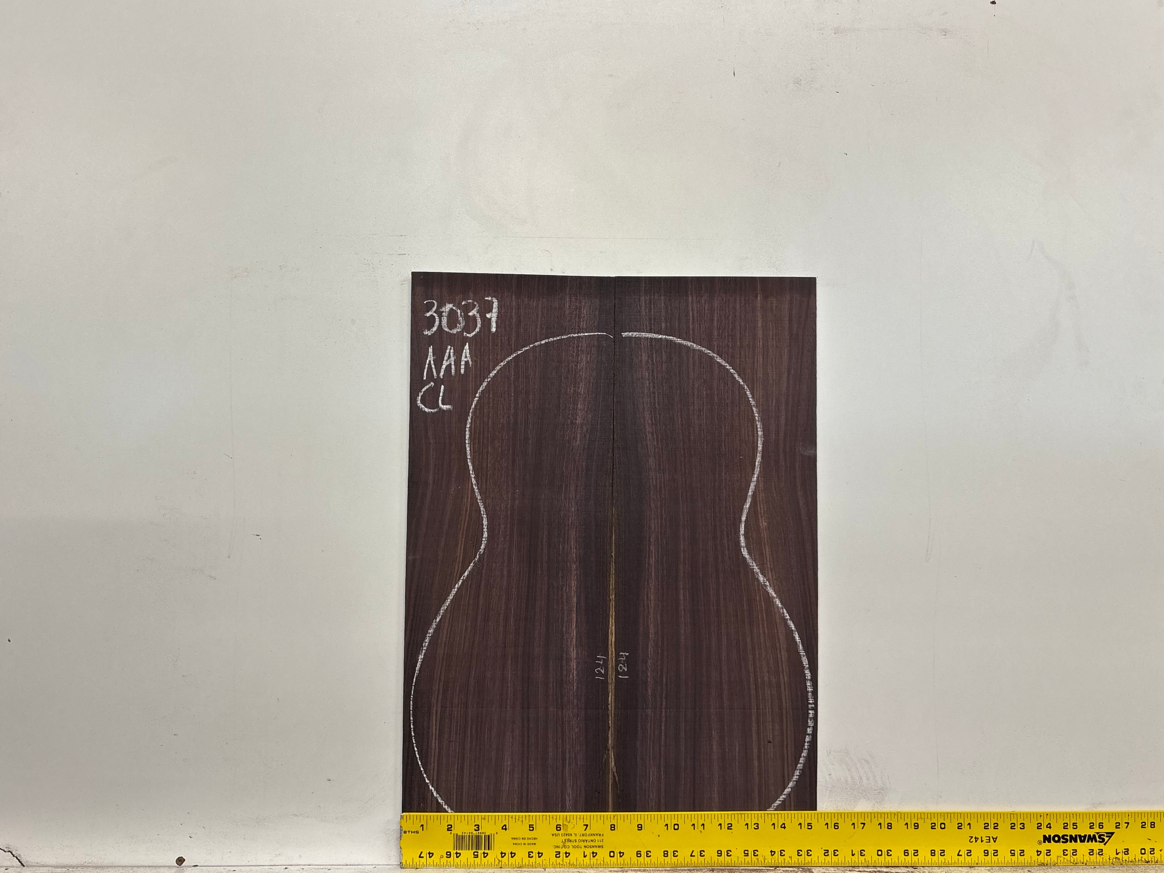 East Indian Rosewood Classical AAA Grade Guitar Back & Side Set #3037 - Exotic Wood Zone