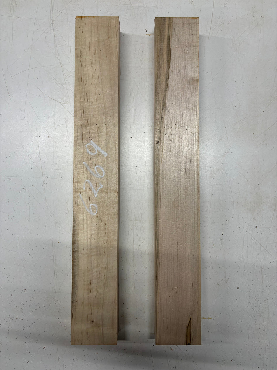 2 Pack, Ambrosia Maple Guitar Neck Blank 21-1/2"x3"x1-3/4"#6269