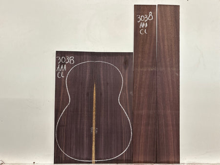East Indian Rosewood Classical AAA Grade Guitar Back & Side Set #3038 - Exotic Wood Zone