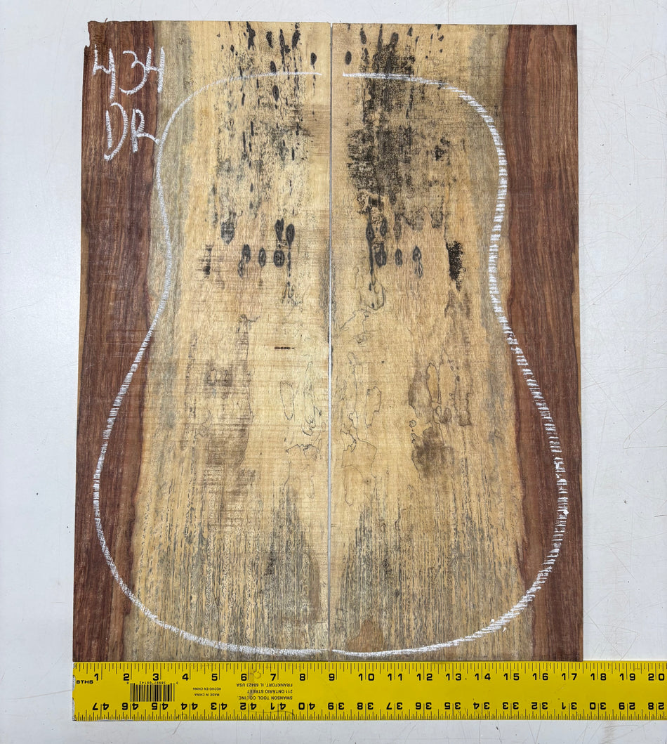 Spalted Tamarind Dreadnought Guitar Back & Side Set #434