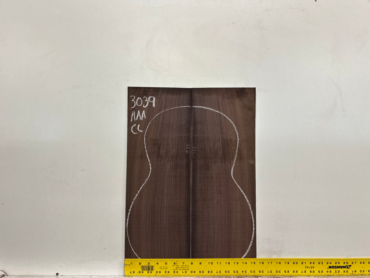 East Indian Rosewood Classical AAA Grade Guitar Back & Side Set #3039 - Exotic Wood Zone