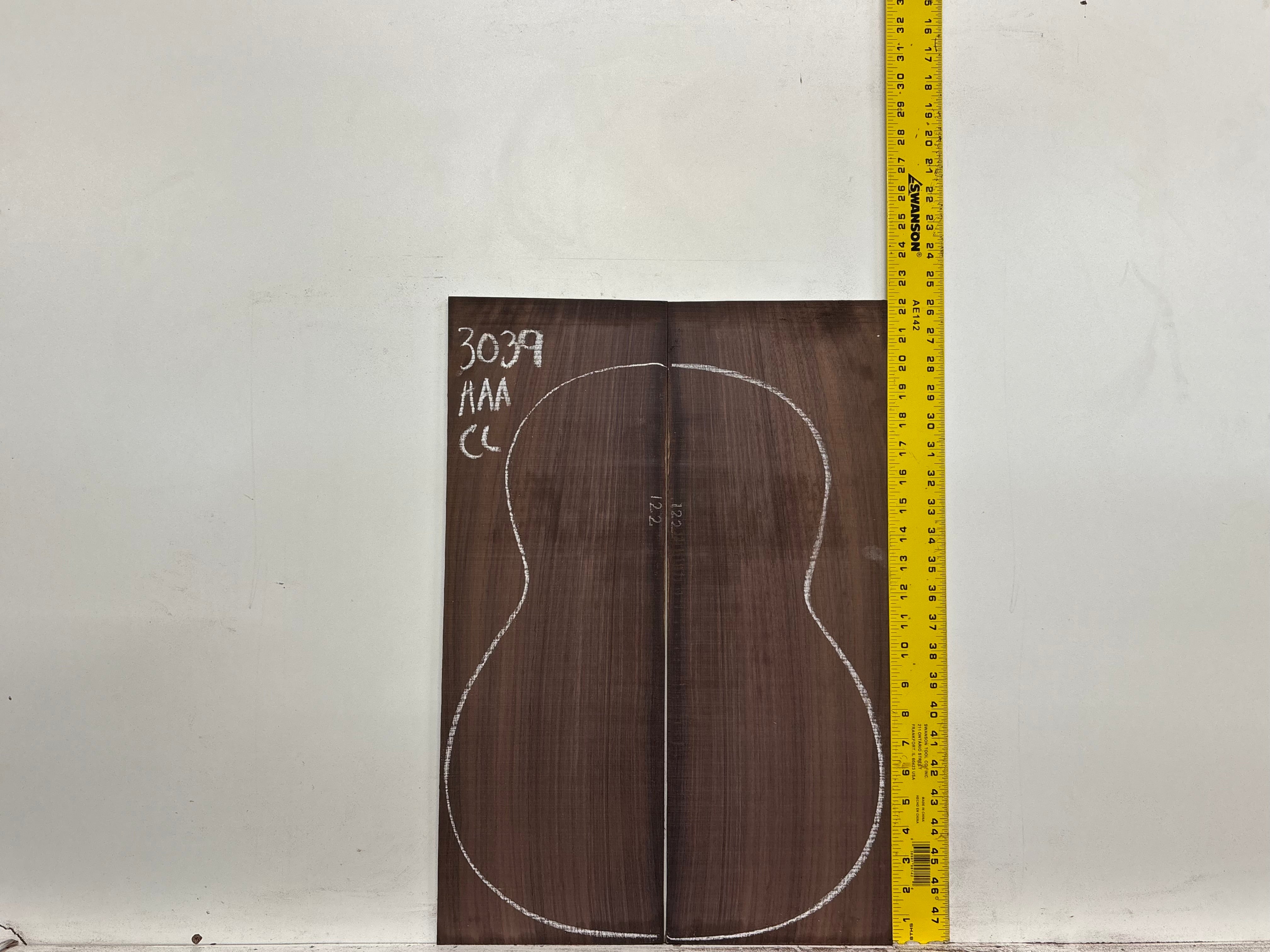 East Indian Rosewood Classical AAA Grade Guitar Back & Side Set #3039 - Exotic Wood Zone