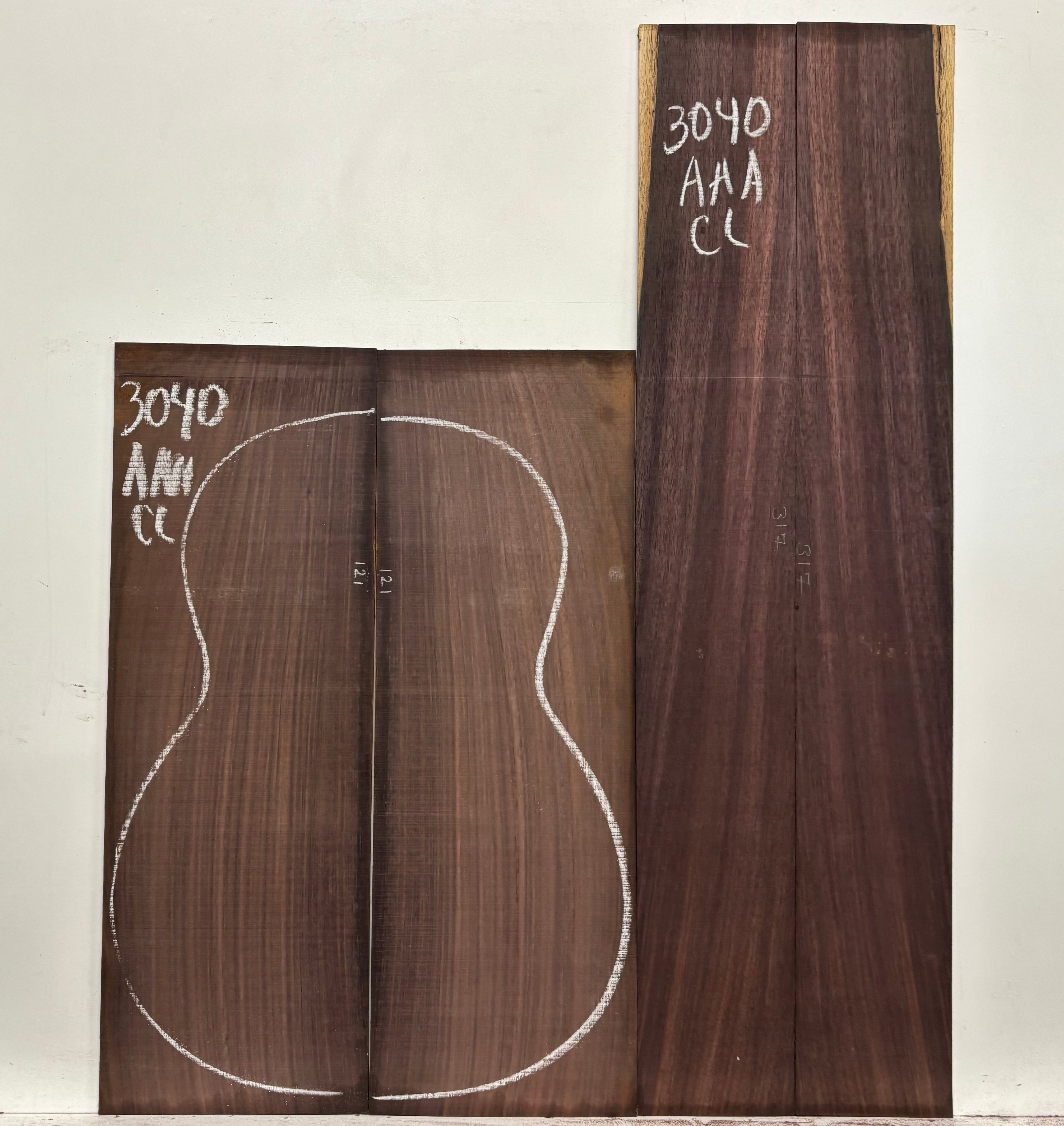 East Indian Rosewood Classical AAA Grade Guitar Back & Side Set #3040 - Exotic Wood Zone