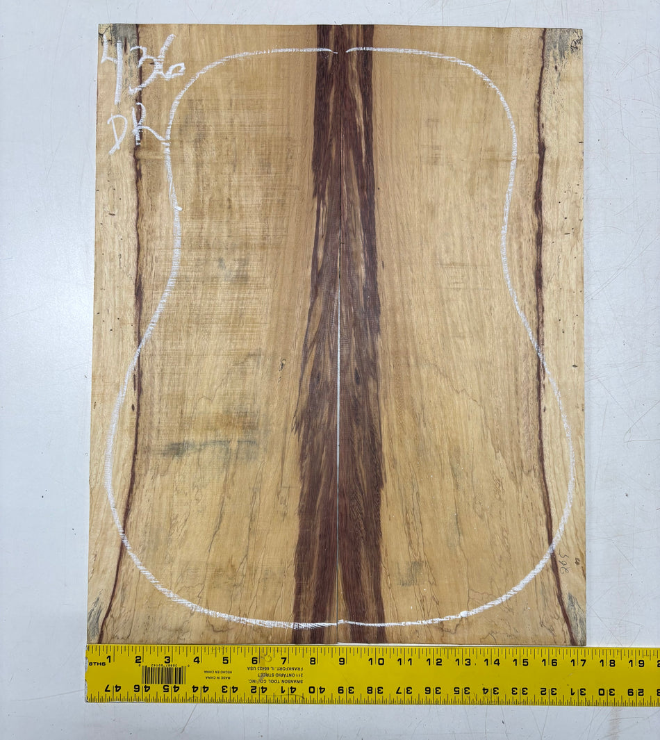 Spalted Tamarind Dreadnought Guitar Back & Side Set #436